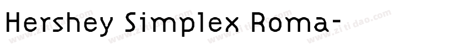 Hershey Simplex Roma字体转换